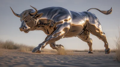 Bronze Bull Sculpture