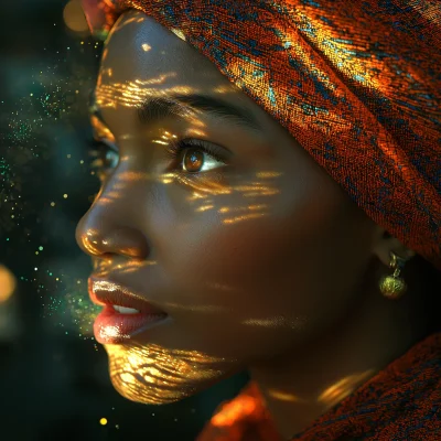 Astral Projection of a Beautiful African Woman