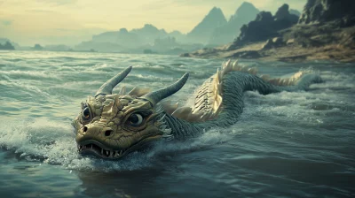 Flood Dragon in the River