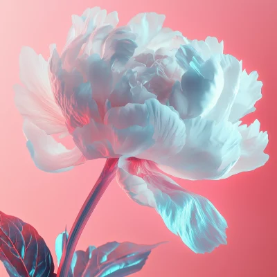 Blooming Peony with Eye