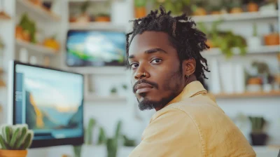 Male Programmer in Bright Office