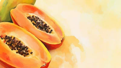 Fresh Papaya Watercolor