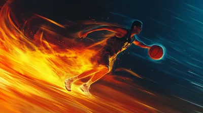 Basketball on Fire