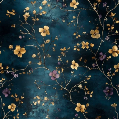 Luxurious Dark Teal Wallpaper