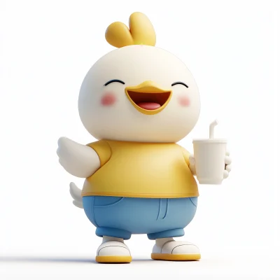 Cute Cartoon Chicken Character