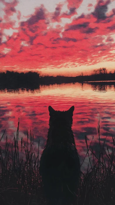 Cat at Sunset