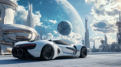 Luxury Car on Alien Planet