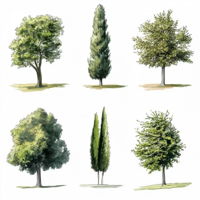 Sketchup Style Trees