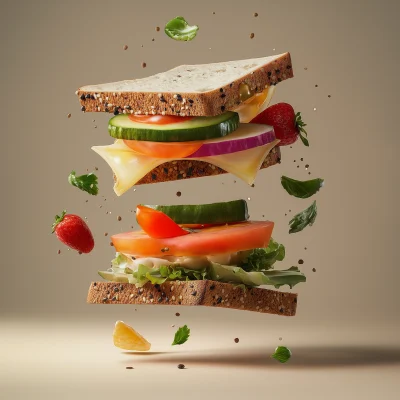 Floating Veggie Sandwich