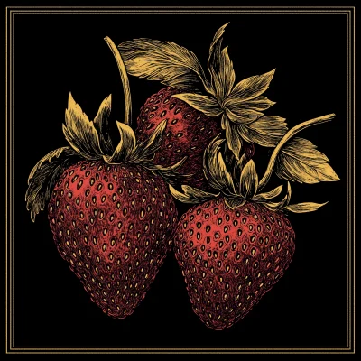 Engraved Strawberries