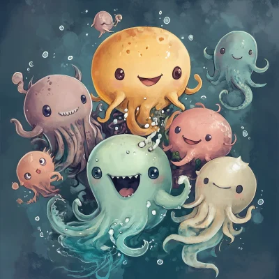 Cute Ocean Monsters