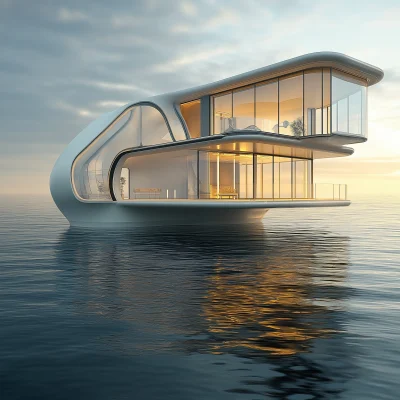 Futuristic House on Water