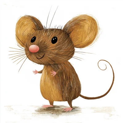 Collage Mouse in Eric Carle Style