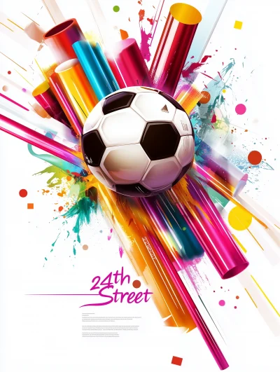 Colorful Soccer Ball Design