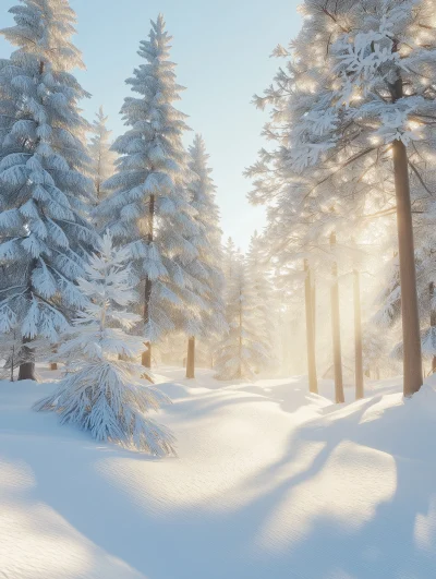 Snowy Winter Forest