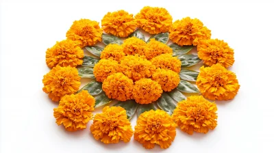 Marigold Flower Rangoli Design