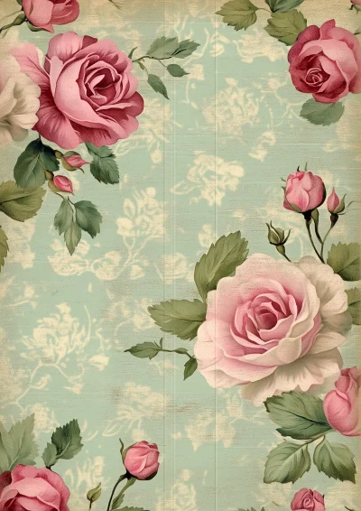 Vintage Shabby Chic Floral Pattern