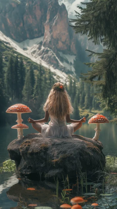 Melting Girl on Mushroom Mountain