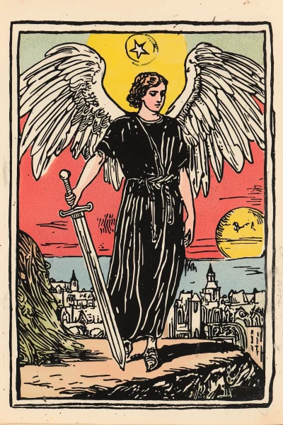 Vintage Angel of Death Illustration