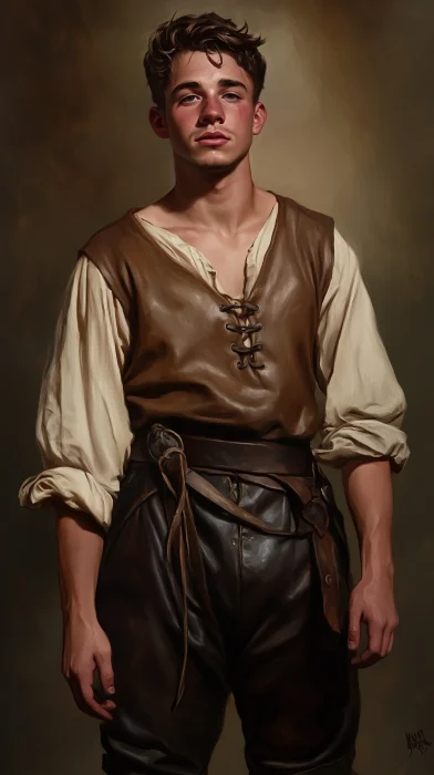 Medieval Sly Guy in Leather