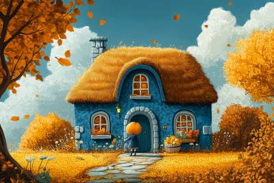 Autumn Whimsical Illustration