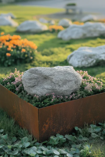 Stone Path with Grass