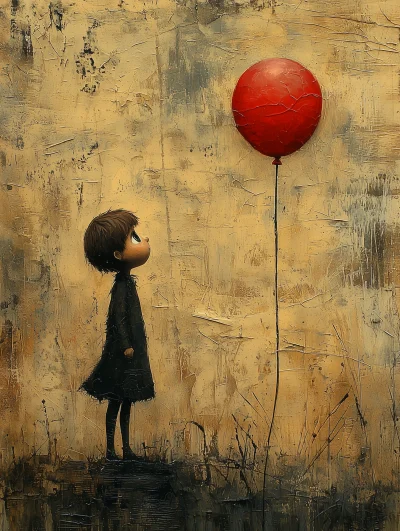 Little Boy with Red Balloon