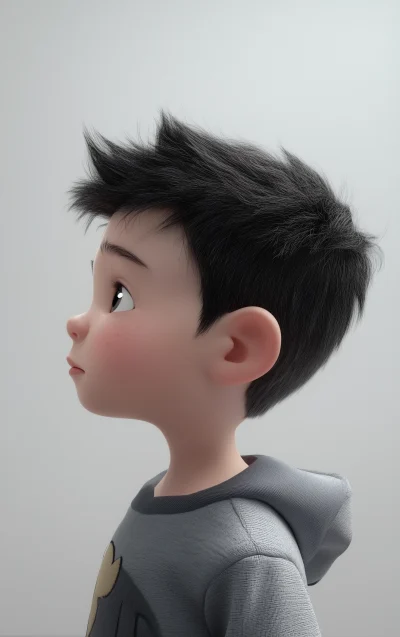 Cute Little Boy Cartoon Illustration