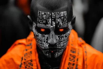 Electronic Native American with Cybernetic Enhancements