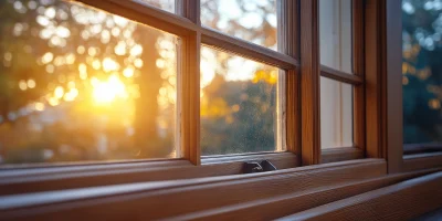 Interior View of Sash Windows with Night Vent