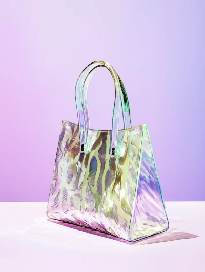 Iridescent Vinyl Handbag