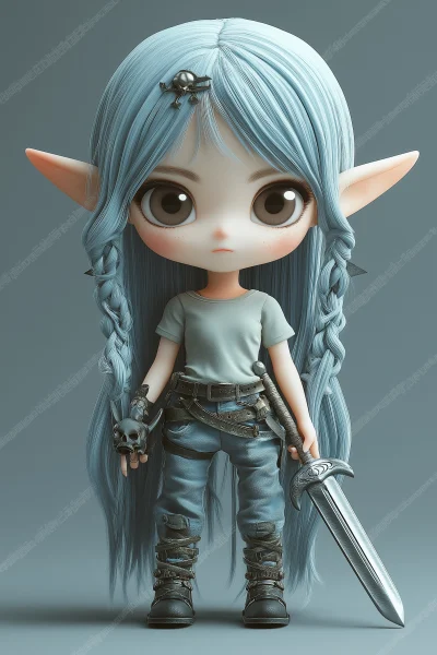 Cute Chibi Elf Girl