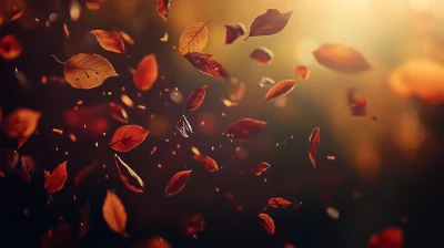 Autumn Leaves Falling in Slow Motion