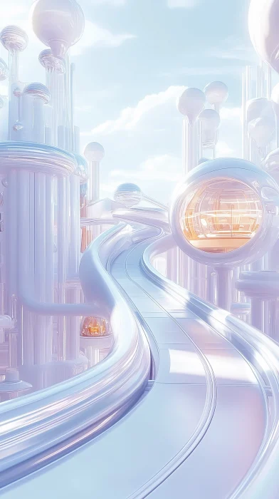 Futuristic Dreamy Amusement Park