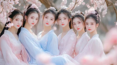 Chinese girls in hanfu