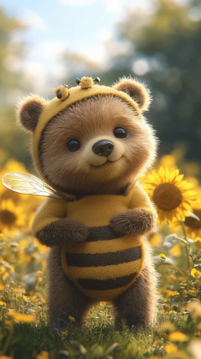 Bear Cub in Bee Costume