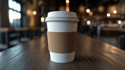 Customizable branding on a coffee cup sleeve