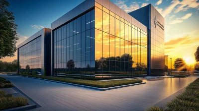 Modern Office Building at Sunset