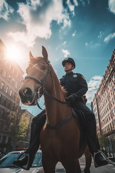 Policeman on Horse – Hyperrealistic Photography