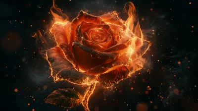 Rose in Fire