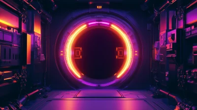 Neon Space Portal