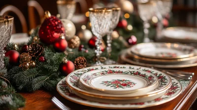 Christmas Dinner Table Setting