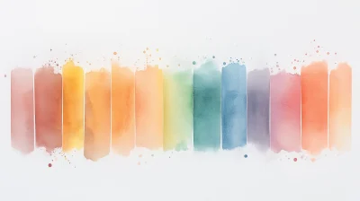 Rainbow Watercolor Blobs