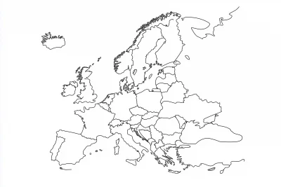 Minimalist Europe Map