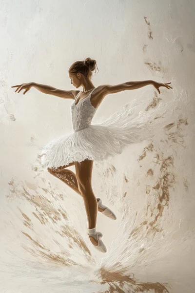 Elegant Ballerina Water Splash Design