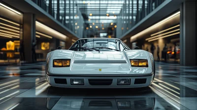 Modern White Restomod Ferrari