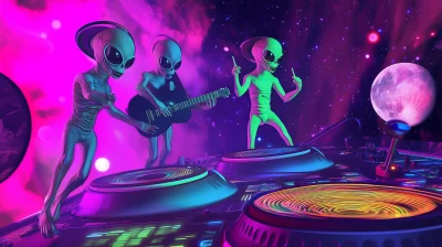 Psychedelic Alien Dubstep Party