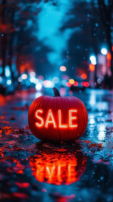 Neon SALE Pumpkin Carving