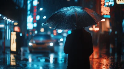 Rainy Night Scene