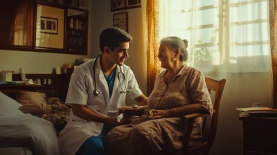 Brazilian Doctor Treating a Needy Elderly Woman